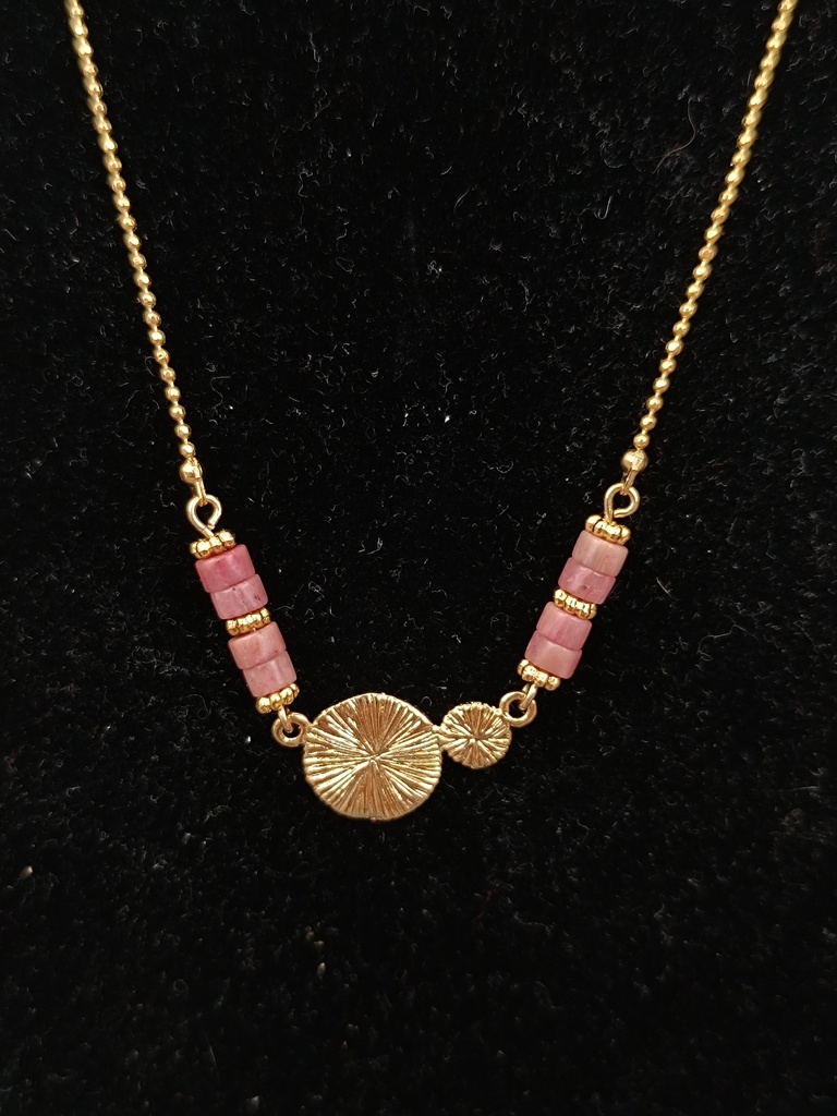 [JAL-0028] Collier 'Sunny' Rhodonite