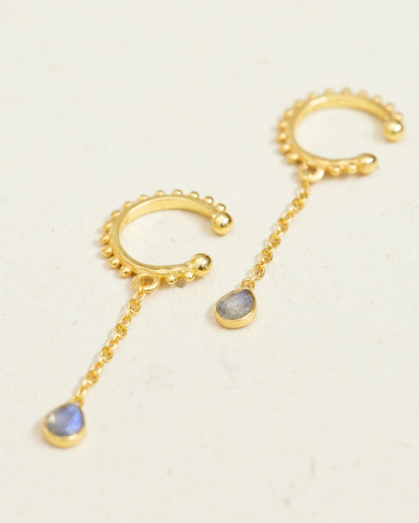 [MUJA-10119-GB-2] Earcuff 'Mar' Labradorite [0232]