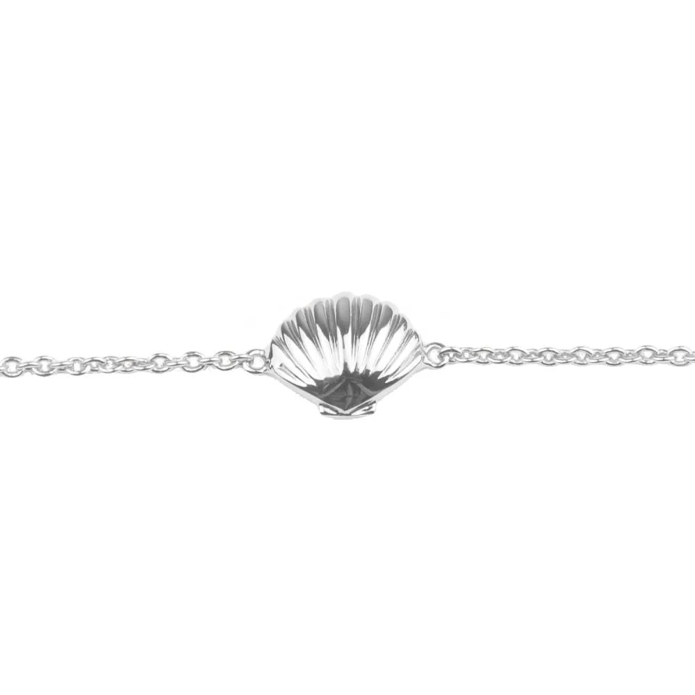 [ATLITW-SVB-SHL-S] Bracelet 'Souvenir' Sea shell plaqué argent