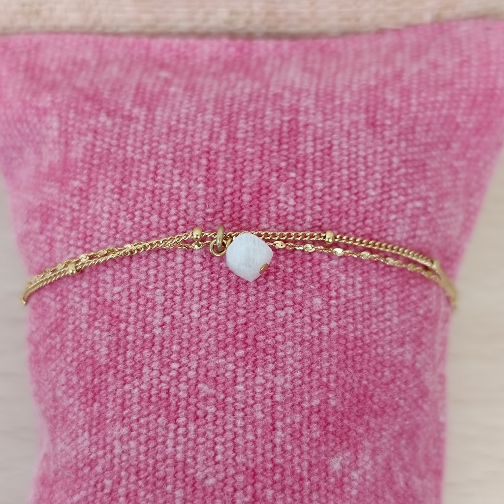 [GAR-0013-820038CHOCTF-0] Chaine de cheville 'Octobre' - By Garance