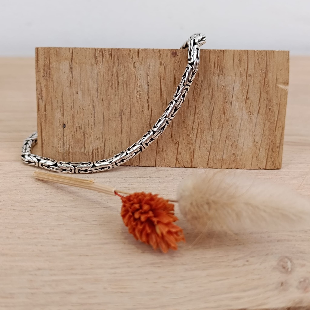 [BRAR-0306] Bracelet Snake Argent 925 [0306]