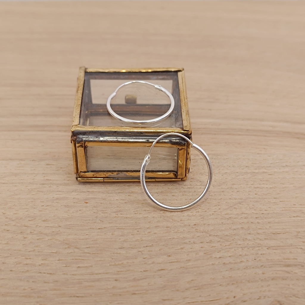 [BOAR-0803] Boucles d'Oreilles Créoles Argent 925 [0803]