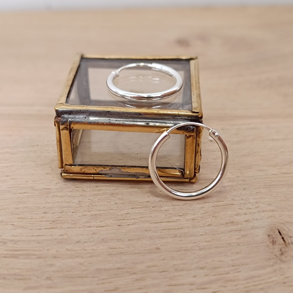 [BOAR-0824] Boucles d'Oreilles Créoles Argent 925 [0824]
