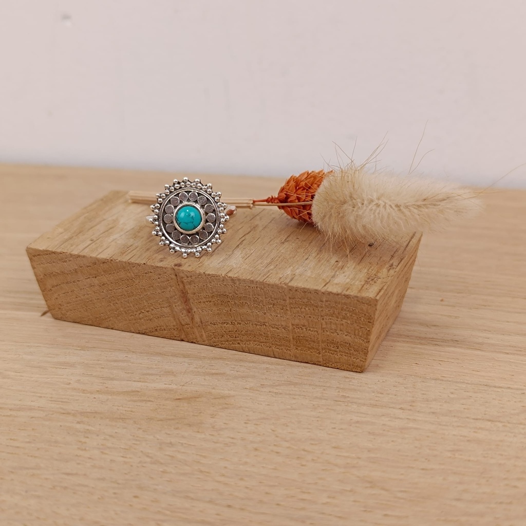 [BAAR-1512-57] Bague Argent 925 & Turquoise [1512]