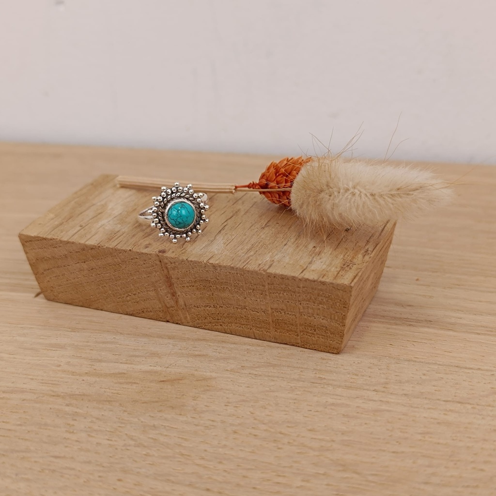 [BAAR-1513-49] Bague Argent 925 & Turquoise [1513]