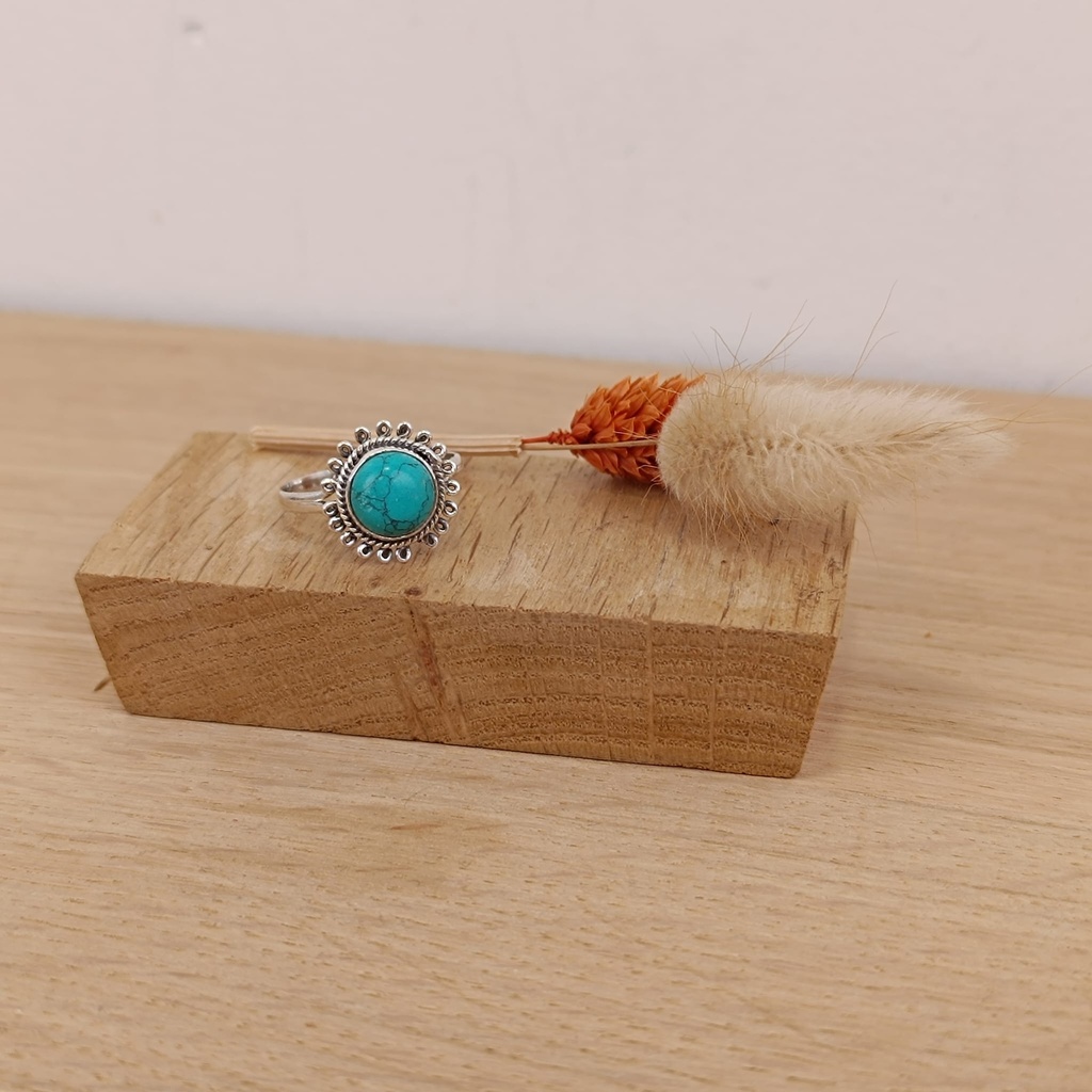 [BAAR-1515-60] Bague Argent 925 & Turquoise [1515]