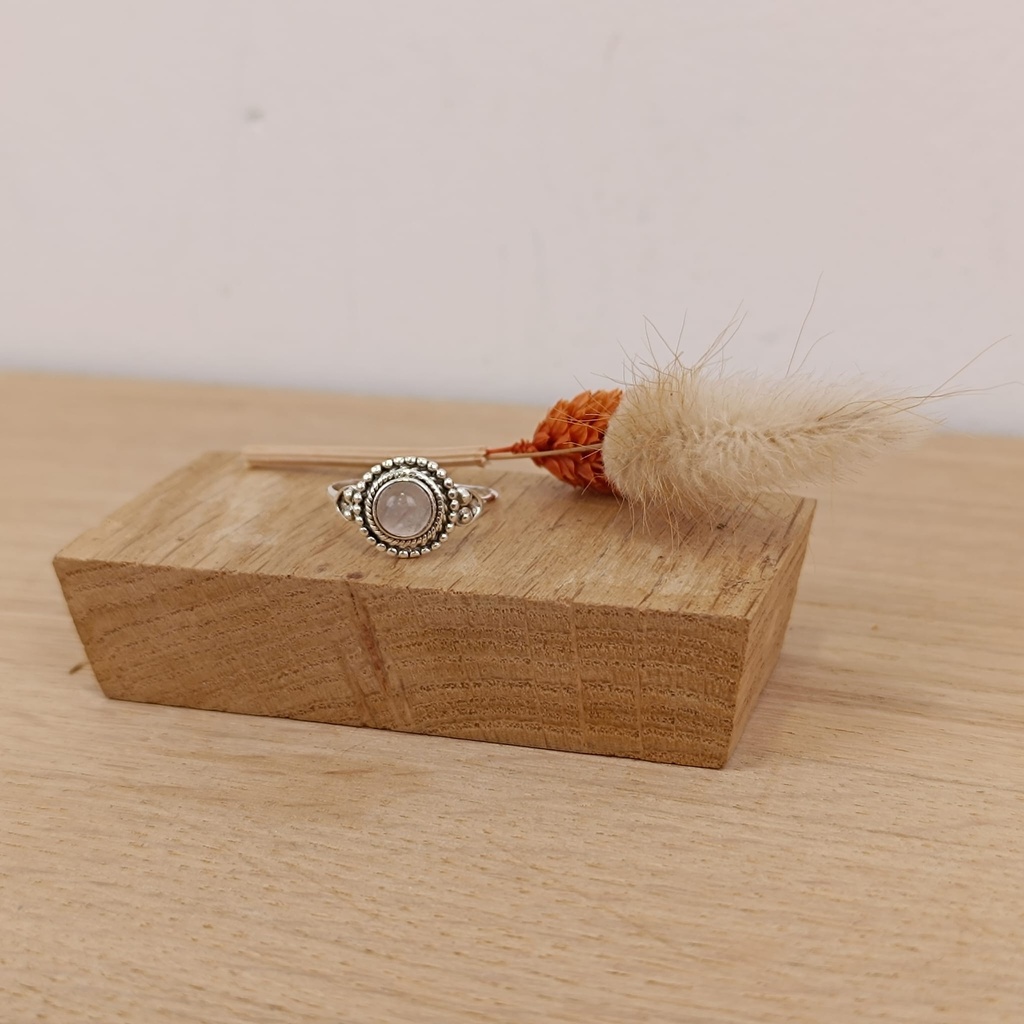 [BAAR-1522-58] Bague Argent 925 & Quartz Rose [1522]