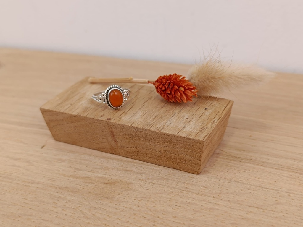 [BAAR-1531-50] Bague Argent 925 & Cornaline [1531]