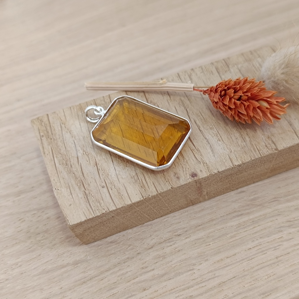 [PEAR-0355] Pendentif Argent 925 & Citrine