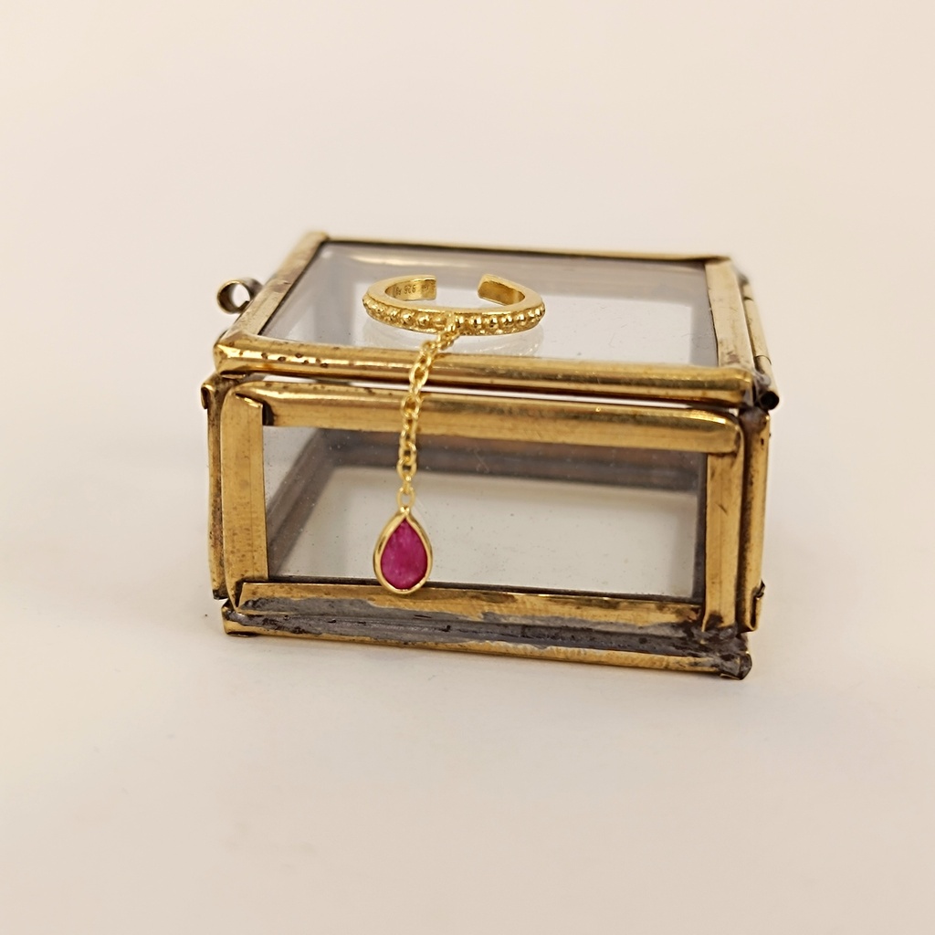 [MUJA-10119-GB-14] Earcuff 'Mar' & Rubis - Muja Juma