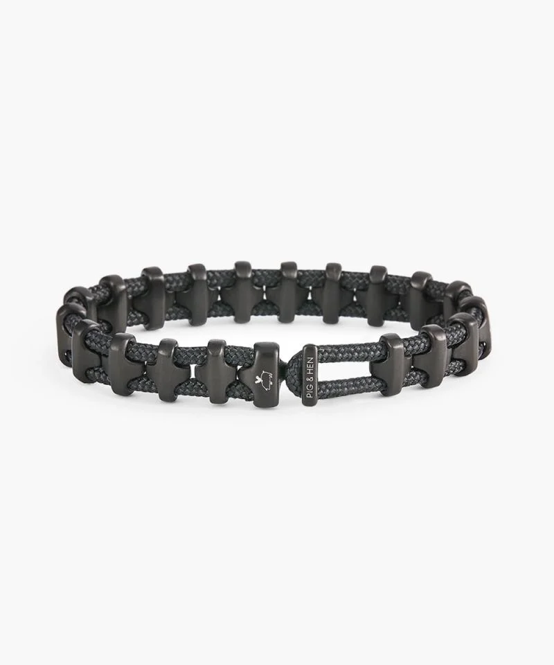 [PIG-P42-290000-L] Bracelet Bold Bob (Black | Black, L (20cm))