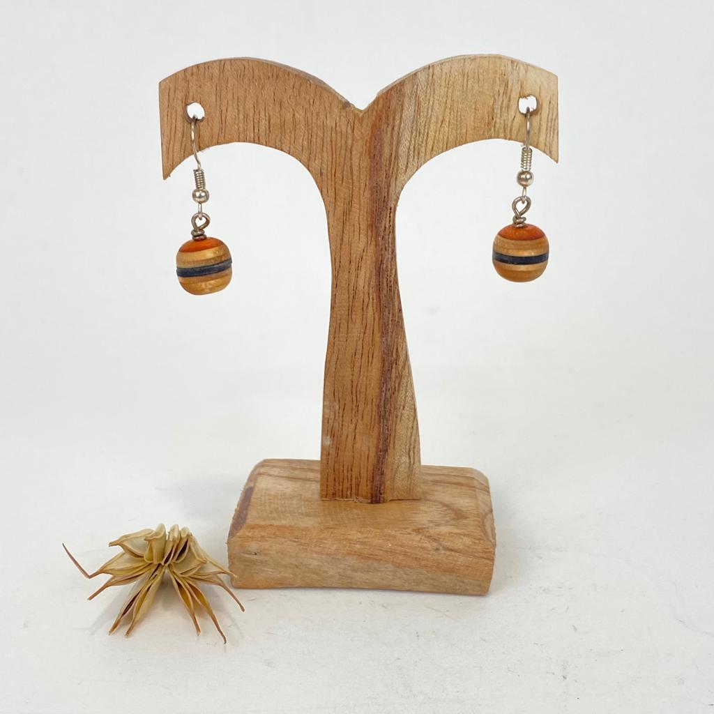 [7PLI-0111] Boucles D'Oreilles en Skateboard Recyclé - 7Plis