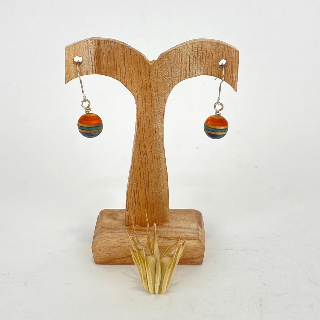 [7PLI-0114] Boucles D'Oreilles en Skateboard Recyclé [0114]