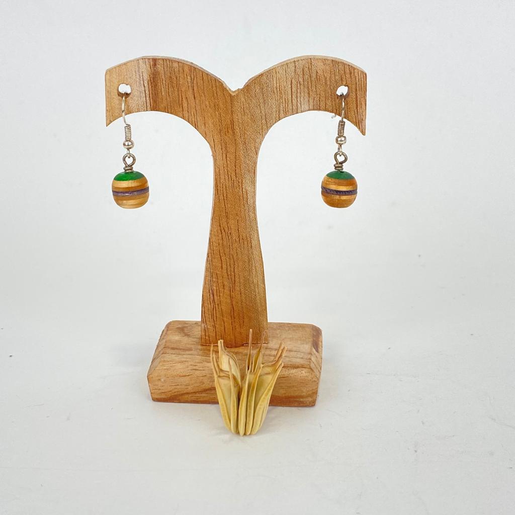 [7PLI-0117] Boucles D'Oreilles en Skateboard Recyclé [0117]