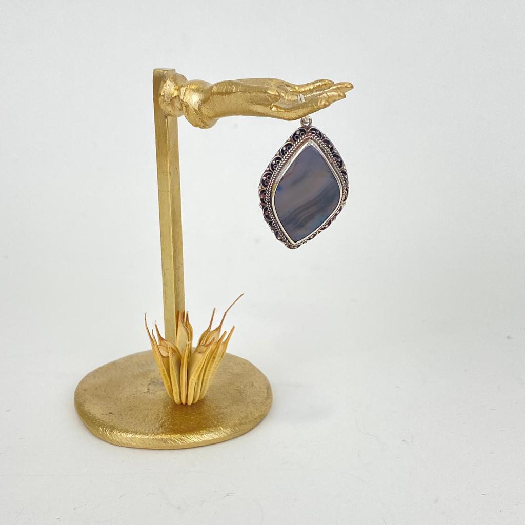 [PEAR-0416] Pendentif Argent 925 & Fluorite [0416]