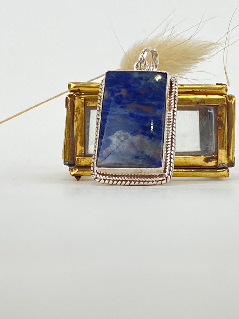 [PEAR-0425] Pendentif Argent 925 & Sodalite [0425]