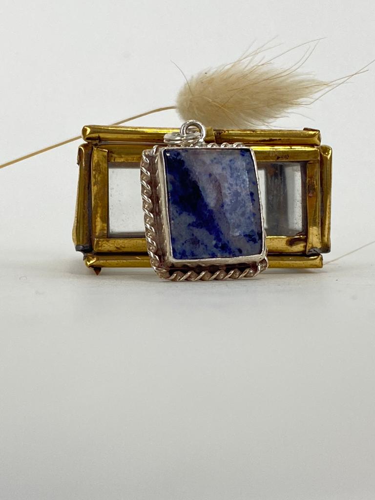 [PEAR-0427] Pendentif Argent 925 & Sodalite [0427]