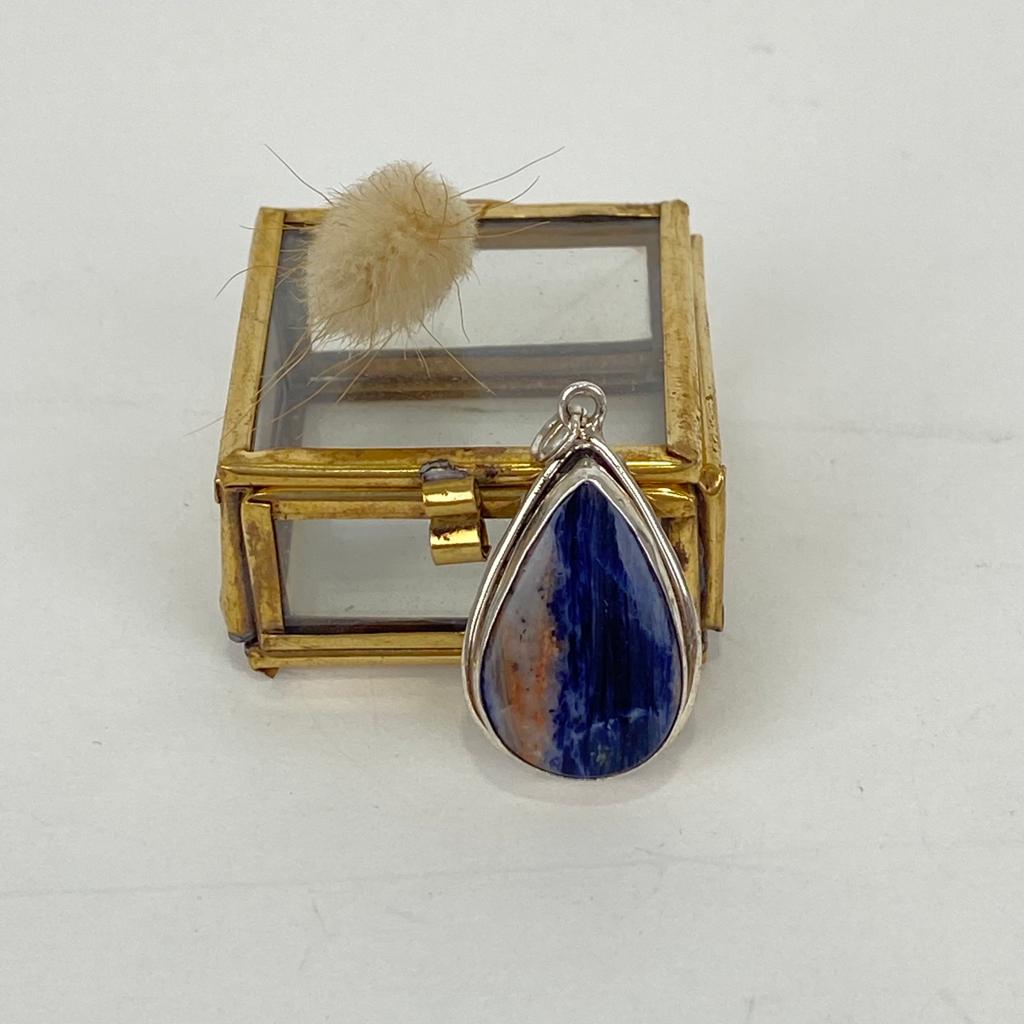 [PEAR-0429] Pendentif Argent 925 & Sodalite [0429]