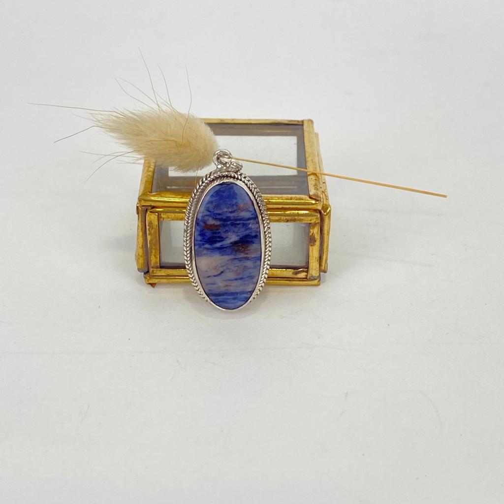 [PEAR-0430] Pendentif Argent 925 & Sodalite [0430]