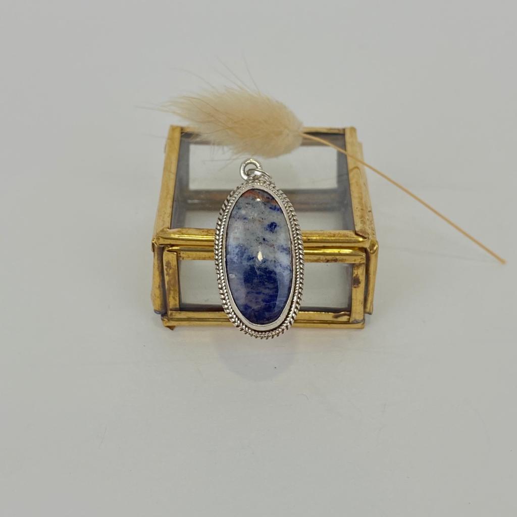 [PEAR-0431] Pendentif Argent 925 & Sodalite [0431]