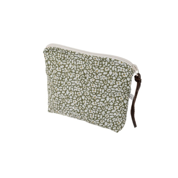 [BOND-4232/AW23] Trousse 'liberty feather' verte - Bon Dep
