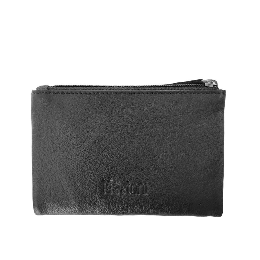 [LEA-0182-ZOE] Portefeuille noir 'Zoe'