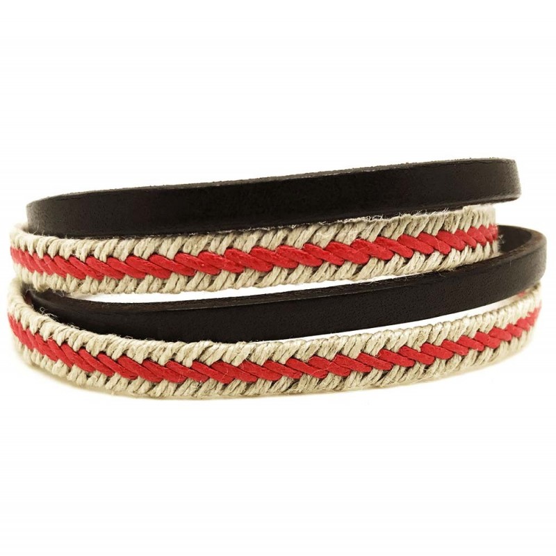 [LOOP-CLICNT-RG-2-M] Bracelet 'Clic Nautic' Medium Rouge