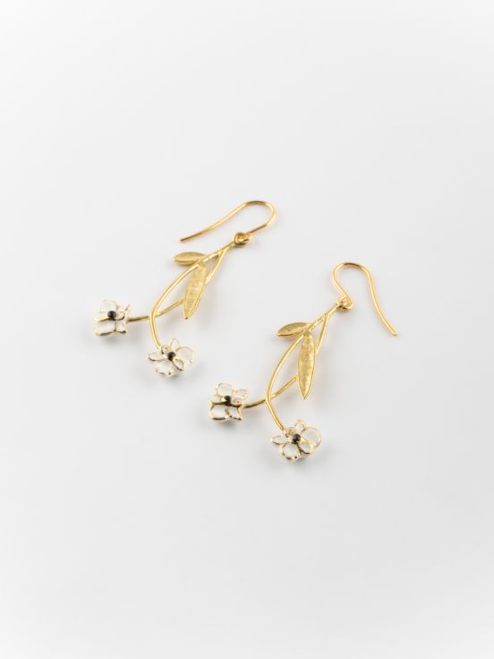[NACH-BO-J705] Boucles d'Oreilles Branche Orchidée