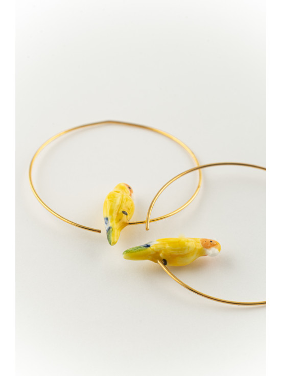 [NACH-BO-J326] Petites Créoles Perroquet Jaune