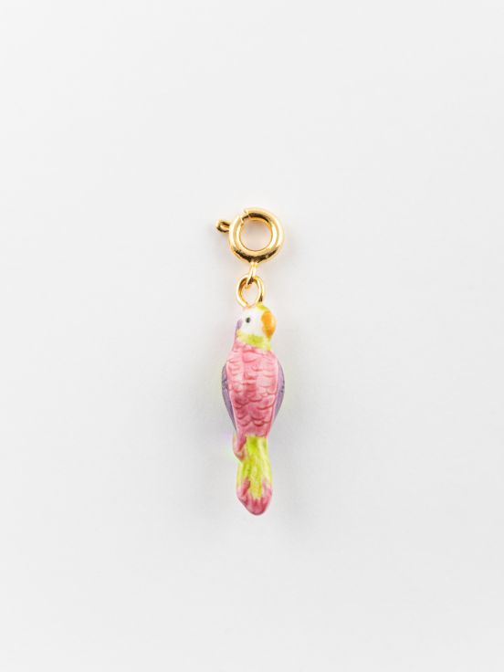 [NACH-PE-CH036] Pendentif Charm's Perruche à Moustaches