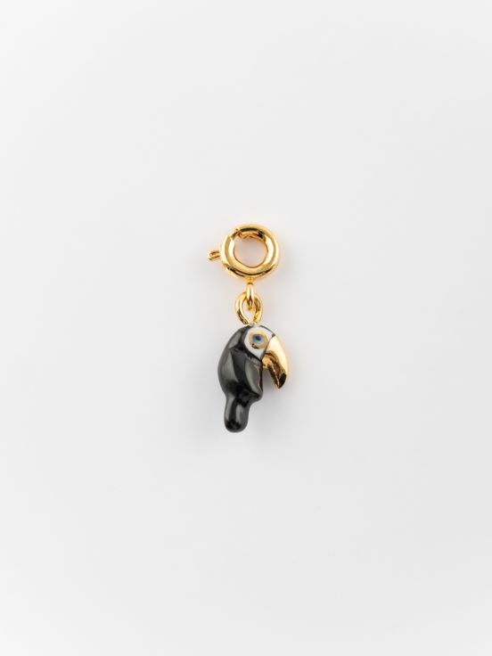 [NACH-PE-CH040] Pendentif Charm's Toucan Bec Doré - Nach