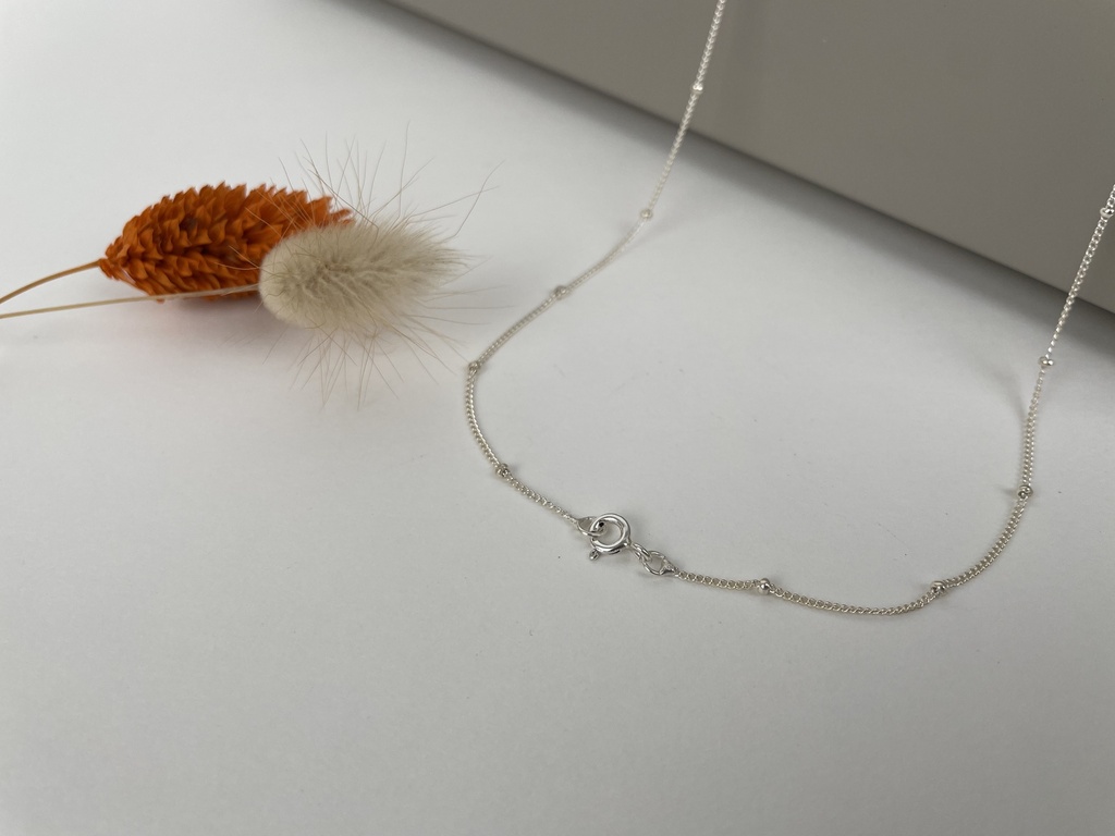 [CHAR-0129-38] Chaîne Argent 925 Snowball 38 cm [0129]