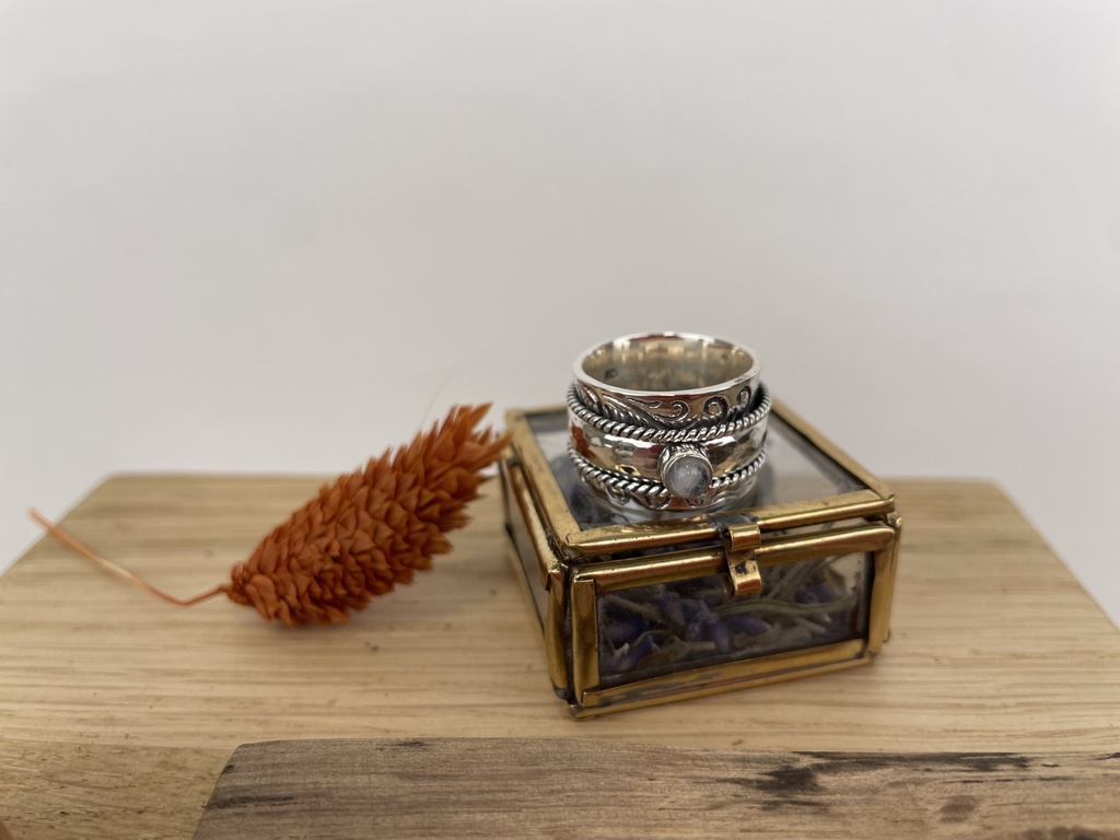 [BAAR-1702-51] Bague Argent 925 & Pierre De Lune [1702]