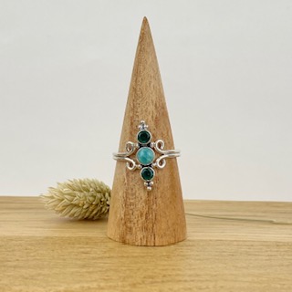 [BAAR-1838-61] Bague Argent 925 & Pierres Naturelles [1838]