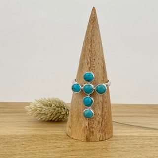 [BAAR-1863-59] Bague Argent 925 & Turquoise [1863]