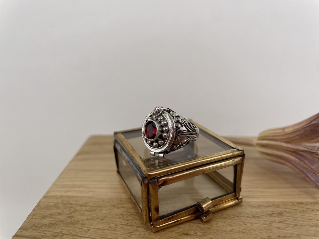 [BAAR-1991-53] Bague Argent 925 & Grenat [1991]
