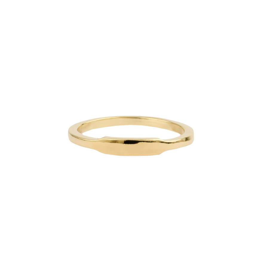 [ATLITW-OAR-MBR-G9] Bague Oasis Plaqué Or  Minimalistic Bar T59 - All The Luck In The World