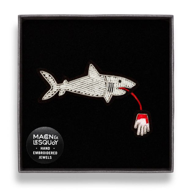 [LESQ-BRO-BB01W] Broche 'Requin' - Macon & Lesquoy