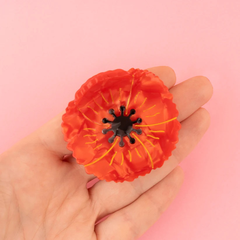 [COU-PINCECOQUELICOT] Pince à cheveux Coquelicot - Coucou Suzette