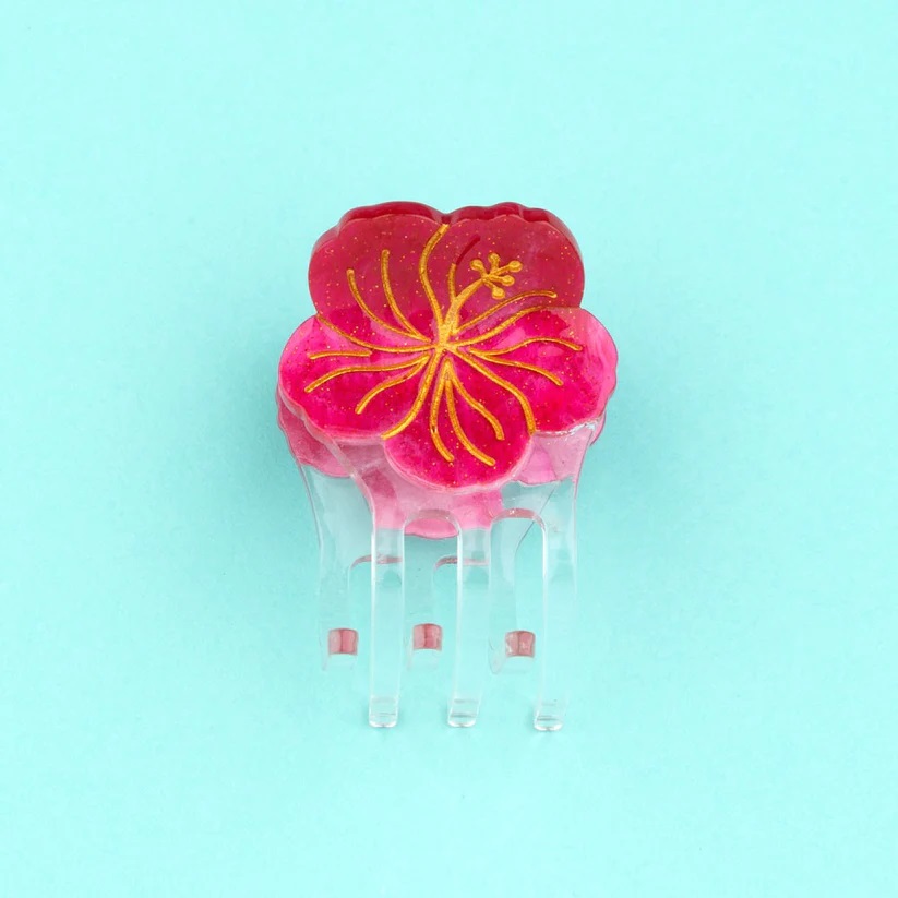 [COU-MINIPINCEHIBISCUS] Mini pince à cheveux Hibiscus - Coucou Suzette