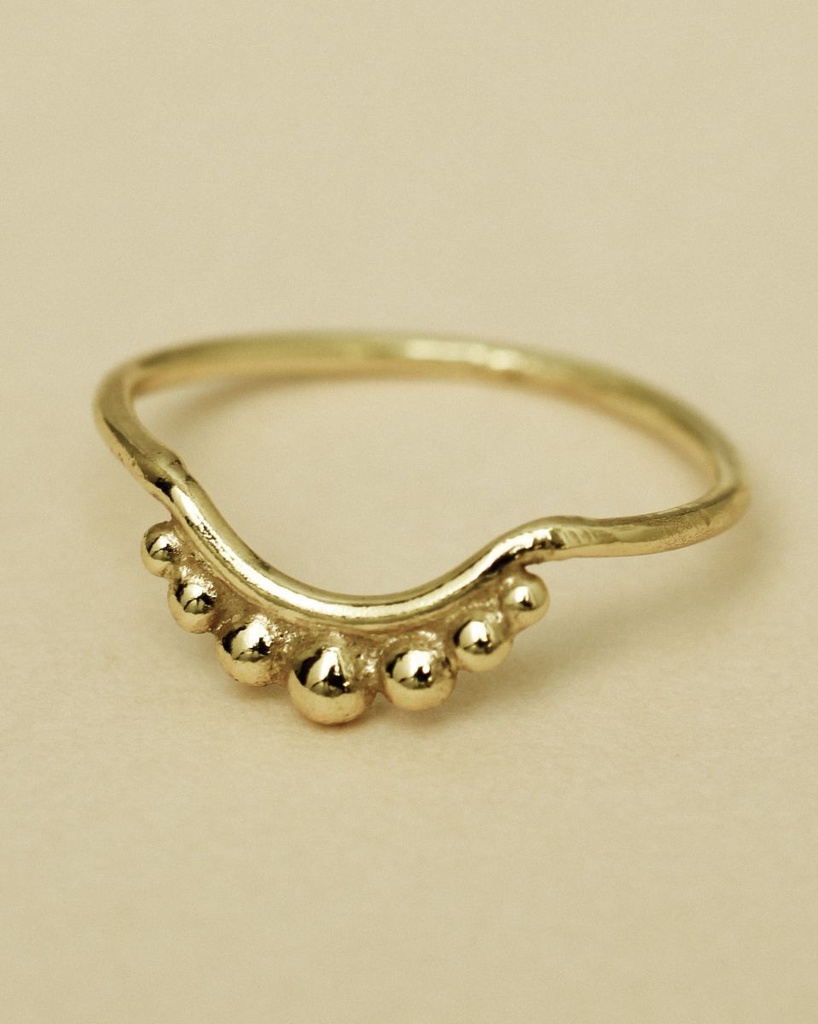 [MUJA-4079-GB-054] Bague Swing and Dots Argent Plaqué Or - Muja Juma