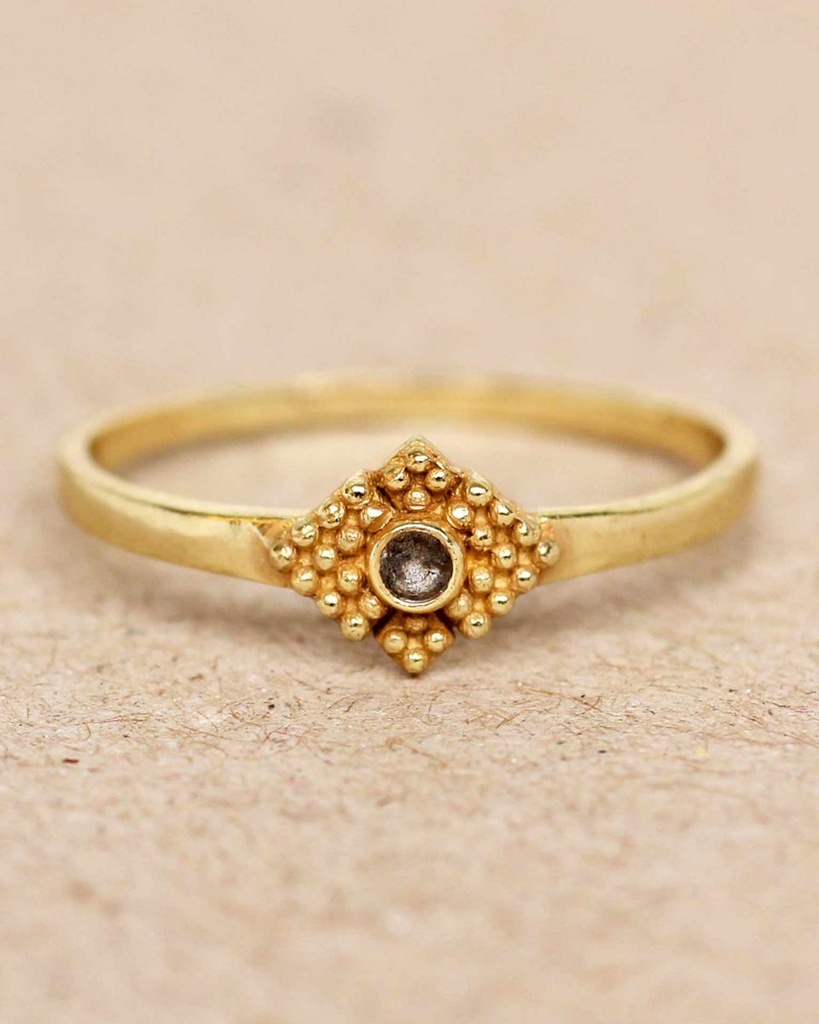 [MUJA-4186-GB-2-054] Bague Argent Plaqué Or & Labradorite - Muja Juma