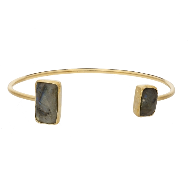 [TCS-IFA178A] Bracelet Plaqué Or & Labradorite - The CraftShop