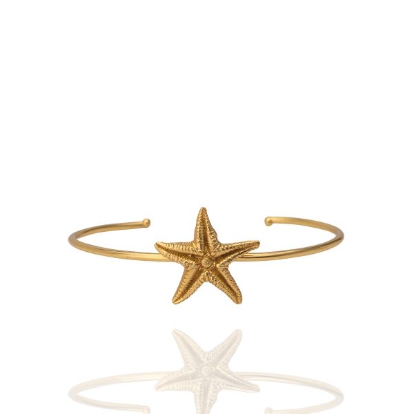 [TCS-IFA619A] Bracelet Étoile de Mer Plaqué Or - The CraftShop