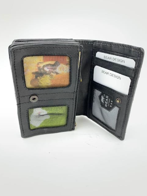 [BEAR-CL-16212-BLACK] Portefeuille 'Nina' - Bear Design