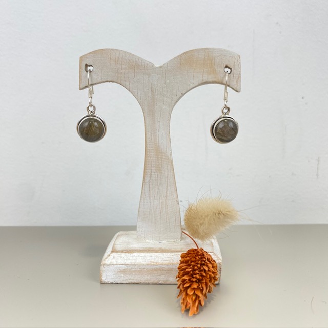 [BOAR-1101] Boucles d'Oreilles Argent 925 & Labradorite [1101]