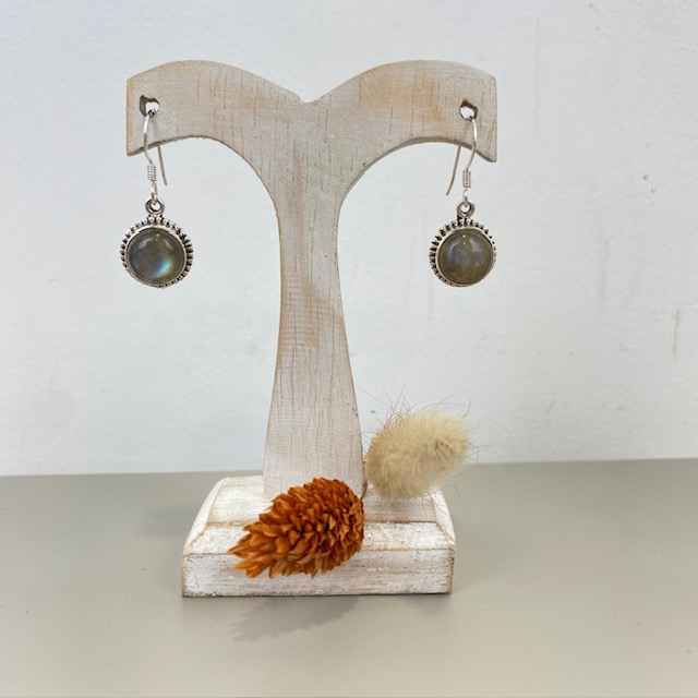 [BOAR-1103] Boucles d'Oreilles Argent 925 & Labradorite [1103]