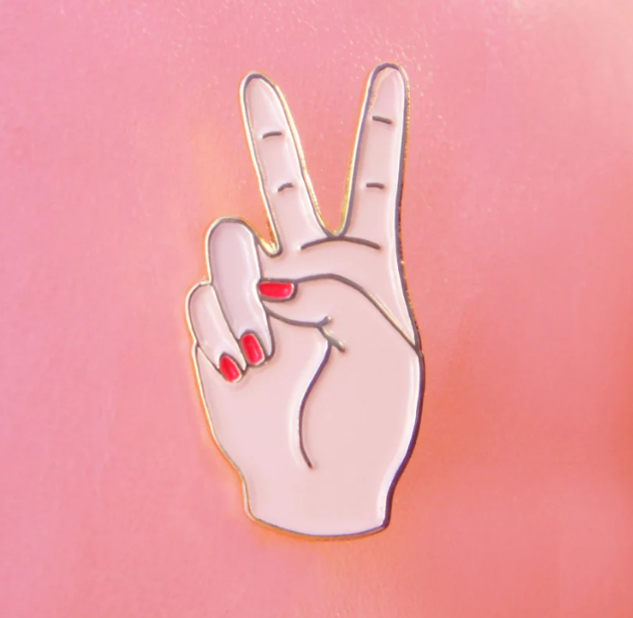 [COU-PINSPEACE] Pin's Peace - Blanc - Coucou Suzette