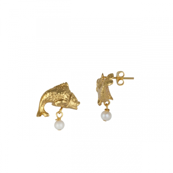 [TCS-IFE798L] Boucles d'oreilles Laiton Plaqué or - The Craft Shop