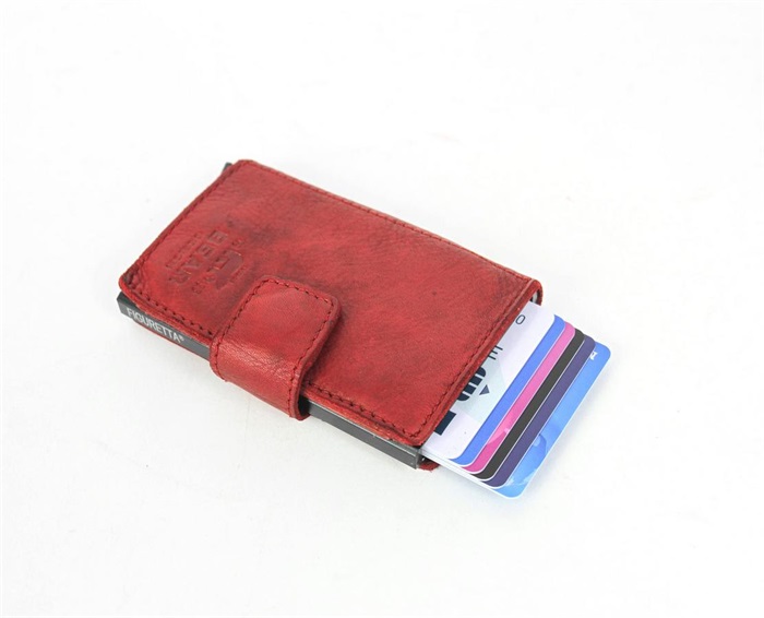 [BEAR-CL15254-RED] Portefeuille Cow Lavato Rouge - Bear Design